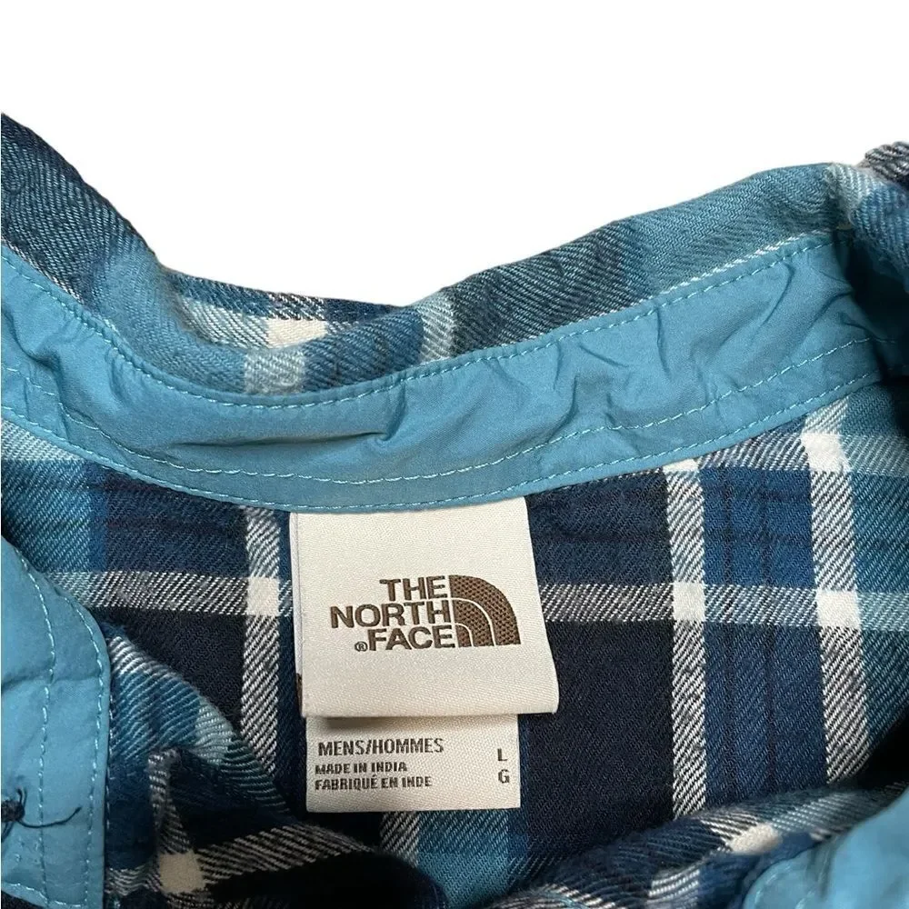 THE NORTH FACE Men's Arroyo Flannel Shirt Blue Plaid Size Large
